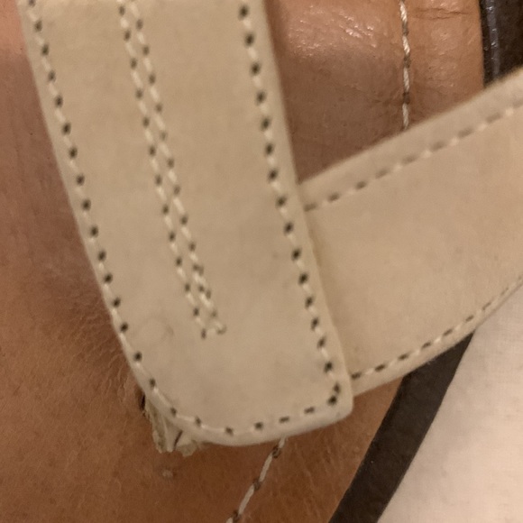 LISA b CO SANDALS SZ(37) =6•5 TAN/BROWN SUEDE AND LEATHER WORN ONCE - Picture 6 of 6